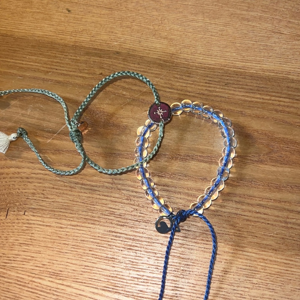 Pura Vida and 4Ocean bracelets